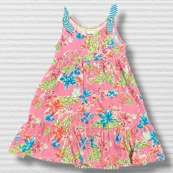 Gymboree Tropical Pineapple Floral Sundress  Pink Size 4t 2017 Spring Vacation - Picture 1 of 4